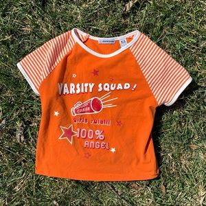 90s orange baby tee <3